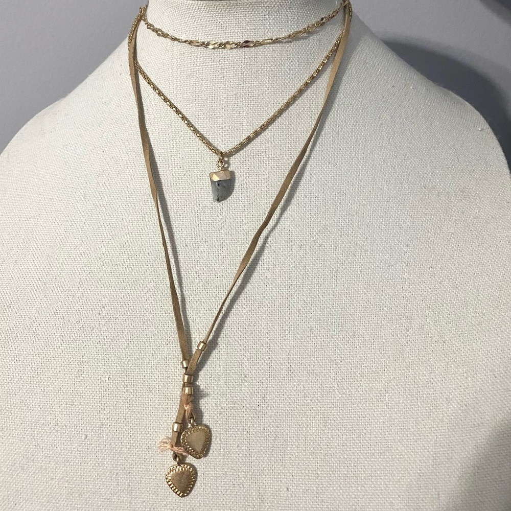 NWT Free People Outlaw Suede Layered Necklace - Picture 5 of 12
